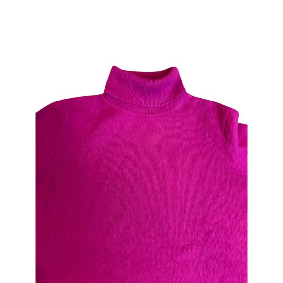 CHARTER CLUB Magenta 100% Cashmere Long Sleeve Turtleneck Sweater Women's XL - Picture 3 of 9